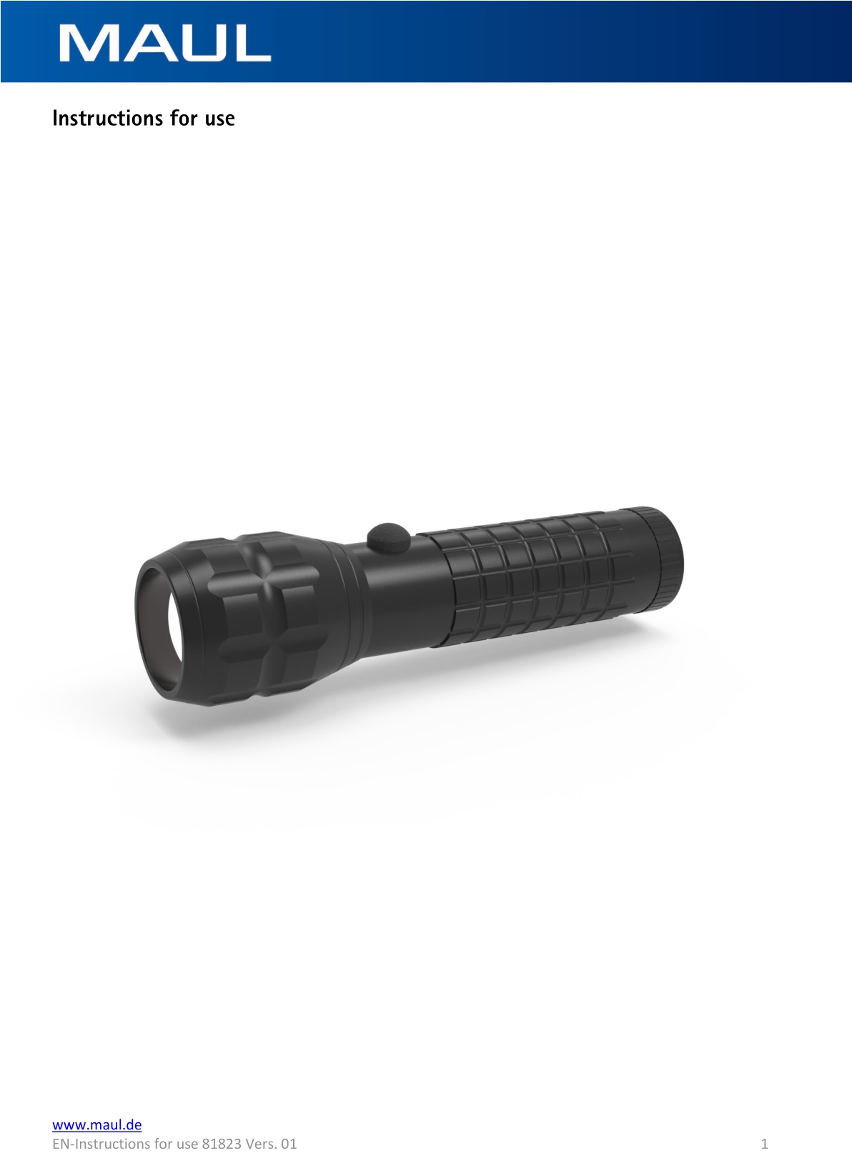 MAUL 81823 Flashlight Instruction Manual