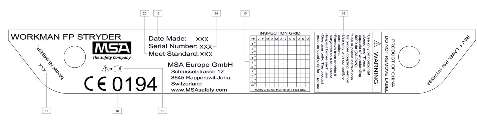 MSA 10176851 Workman FP Stryder Beam Anchor User Manual - Product Overview