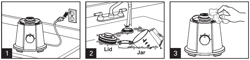 Midea MBL-35BK Table Blender Instruction Manual - Care and cleaning