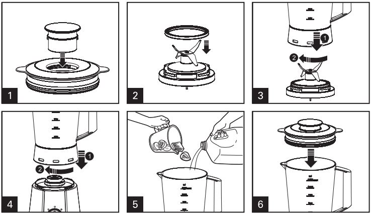 Midea MBL-35BK Table Blender Instruction Manual - How to use your table blender