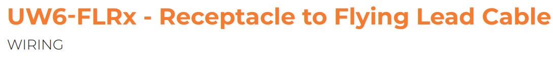 NEXSENS UW6-FLRx Receptacle to Flying Lead Cable User Manual