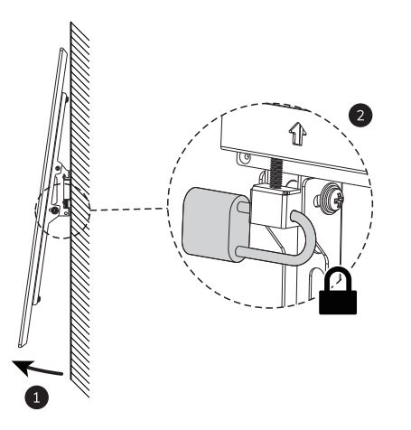 Neomounts WL30-350BL14 Newstar TV wall bracket Instruction Manual - Attach a padlock