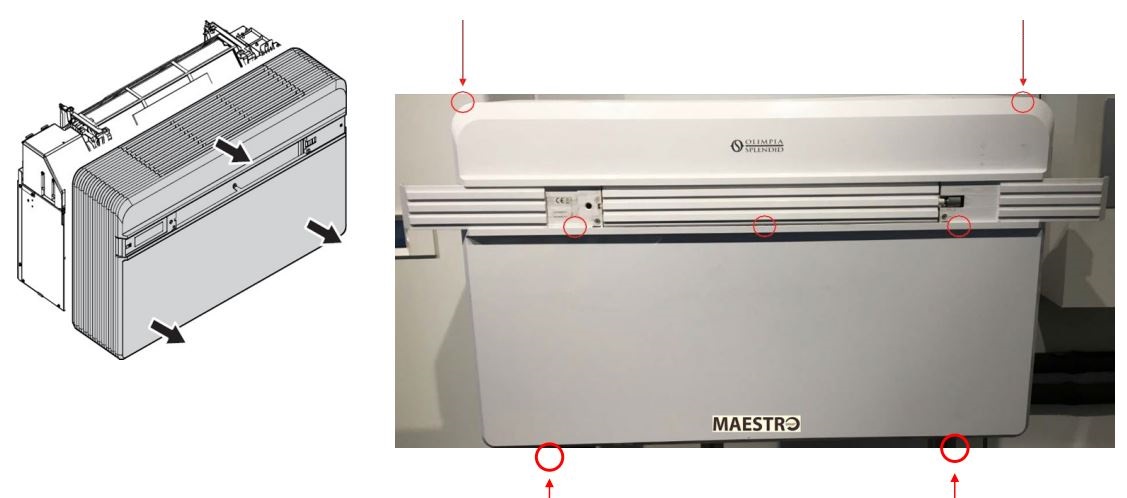 OLIMPIA SPLENDID B1018 Maestro Wi-Fi Kit Instruction Manual - Removing the front cabinet