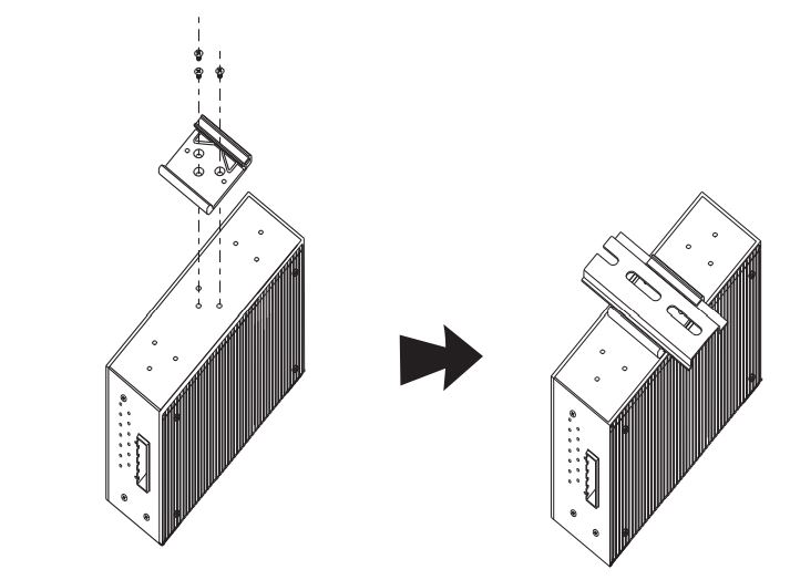 ORing IDS-342GT Industrial Secure Serial Port to Ethernet Device Server Installation Guide - DIN-rail Installation