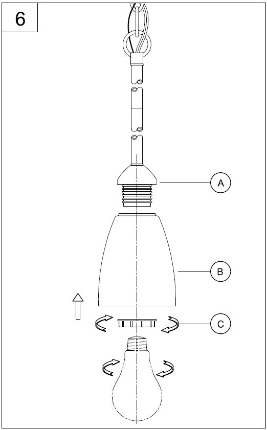 PROGRESS LIGHTING P5113 1LT Mini Pendant Light Instruction Manual - Attach the glass shade