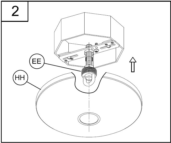 PROGRESS LIGHTING P5113 1LT Mini Pendant Light Instruction Manual - In this step, you will adjust the depth