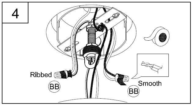 PROGRESS LIGHTING P5113 1LT Mini Pendant Light Instruction Manual - Strip 3 of insulation from the electrical