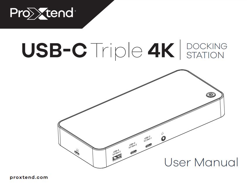 ProXtend USB-C Triple 4K Docking Station User Manual