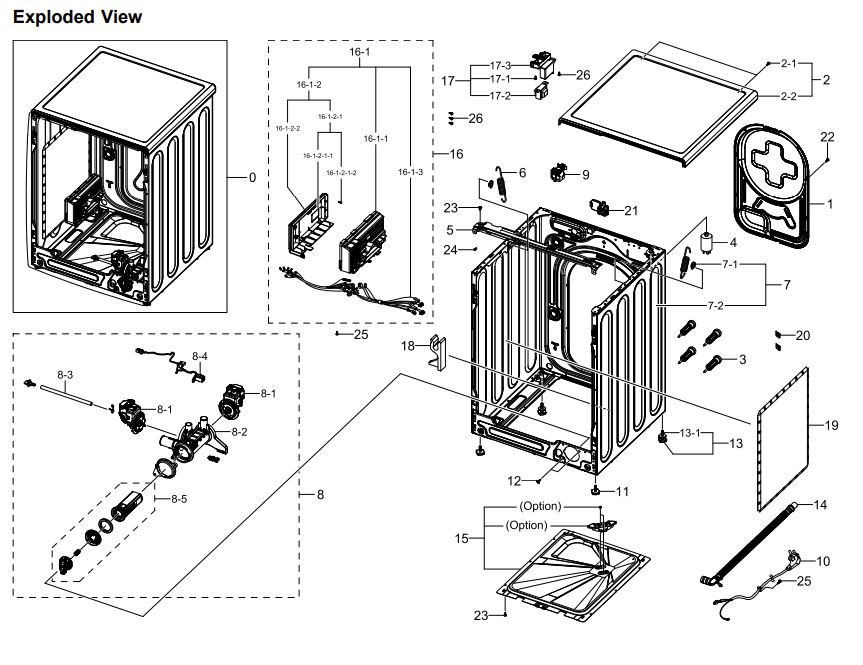 SAMSUNG WW11R64FU0M-SA Fridge Instructions - Assy Frame&Cover Parts