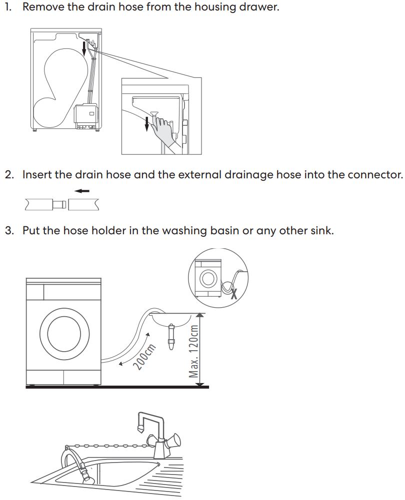 SOLT GGSHPD80 Heat Pump Dryer User Manual - Installing the Optional Bypass Hose