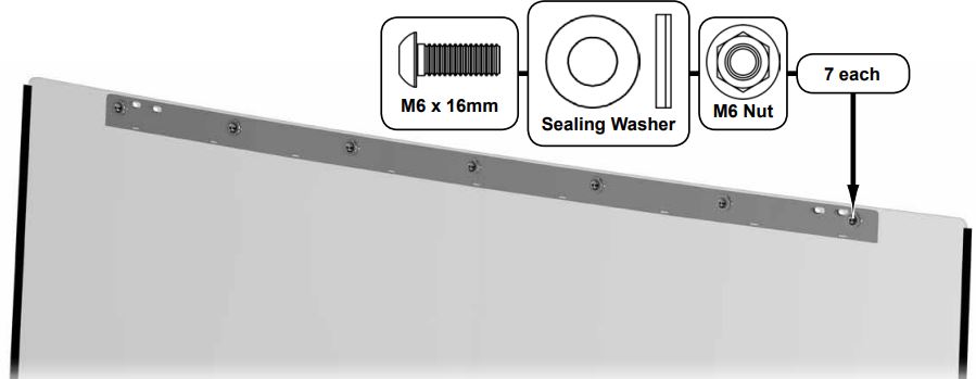 SUPERATV Polaris Ranger XP 900 Scratch Resistant Flip Windshield Instruction Manual - Install Top Frame