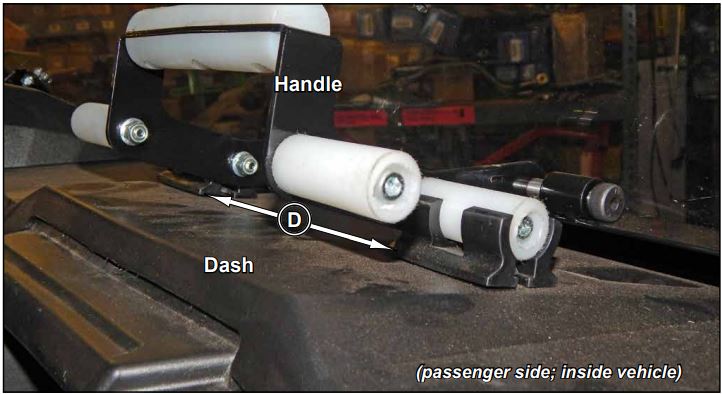 SUPERATV Polaris Ranger XP 900 Scratch Resistant Flip Windshield Instruction Manual - Remove Dash and drill holes where Catch