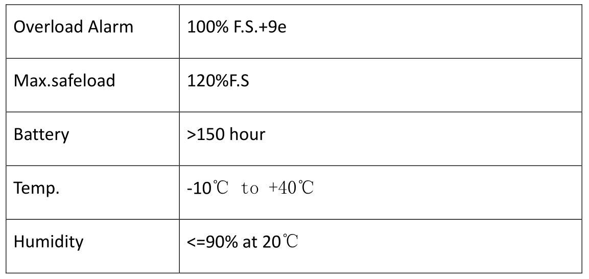 TOPMAQ OCS-D Small Crane Scale - Specification 2