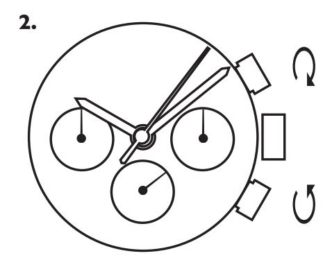 Timberland TDWGF2100002 Holyoke Multifunction - Turn to set the time taking AM PM into consideration