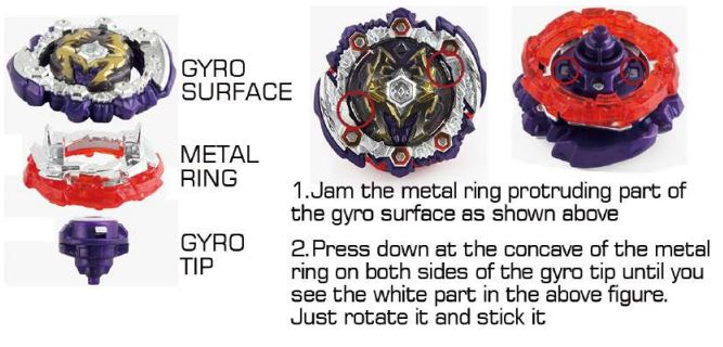 TuKIIE 005 Bey Battle Storage Box User Manual - Gyro Assembly Instructions