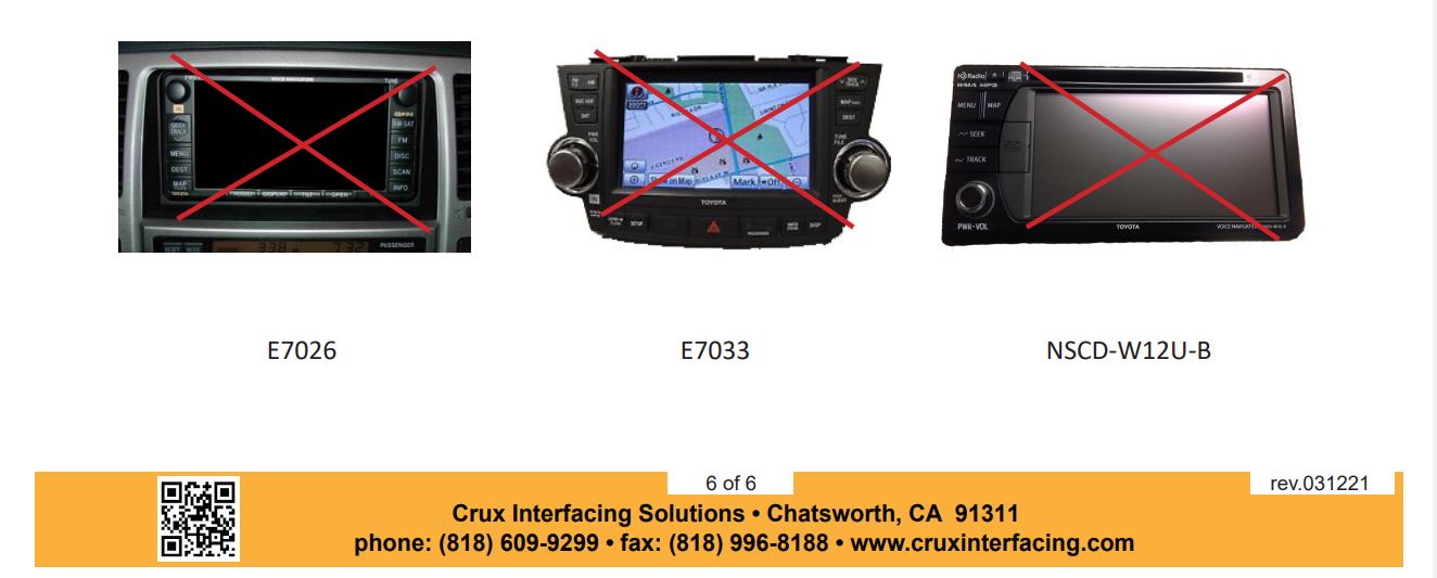 WVITY-01 Wi-Fi Connectivity for Select Toyota & Scion Vehicles 2012-2018 User Manual - NOT COMPATIBLE RADIOS