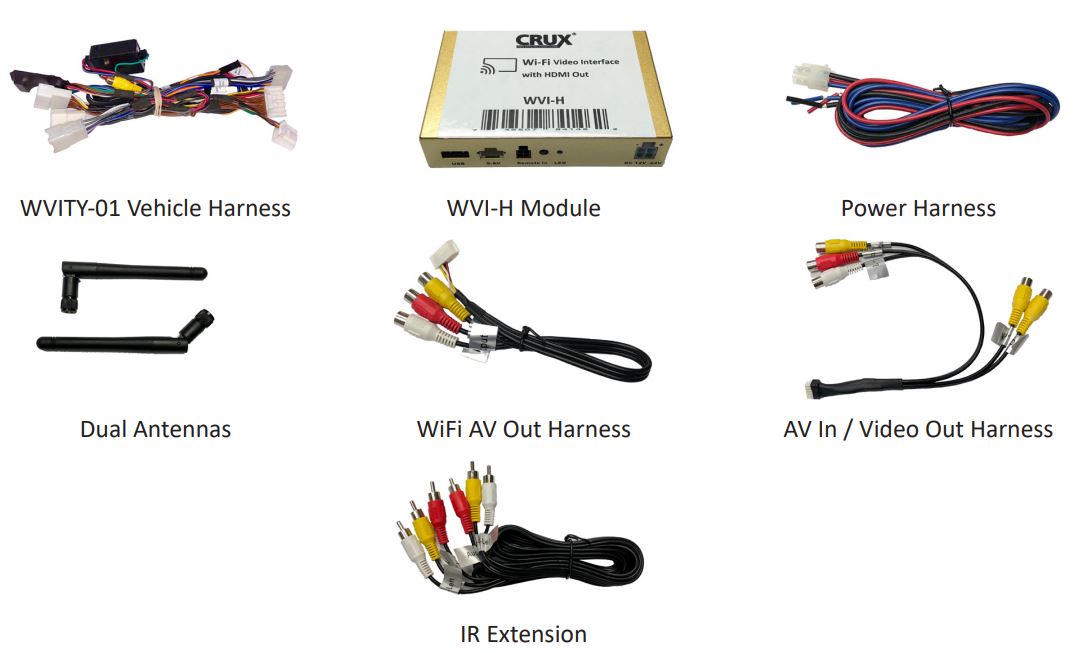 WVITY-01 Wi-Fi Connectivity for Select Toyota & Scion Vehicles 2012-2018 User Manual - PARTS INCLUDED