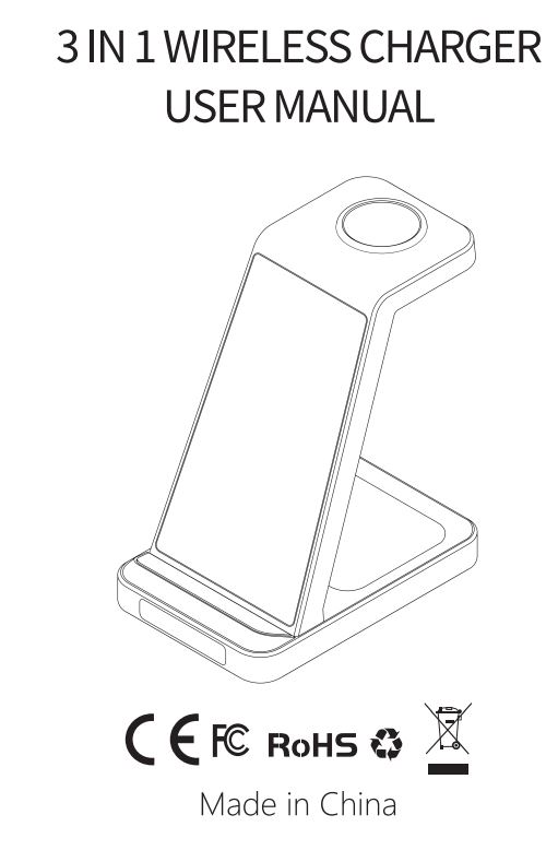 XINHUI MP-174 3 In 1 Wireless Charger User Manual