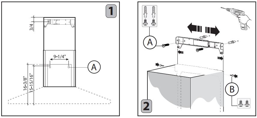 XO Appliance XOJ30SC 30 Inch Wall Mount Chimney Range Installation Guide - installation