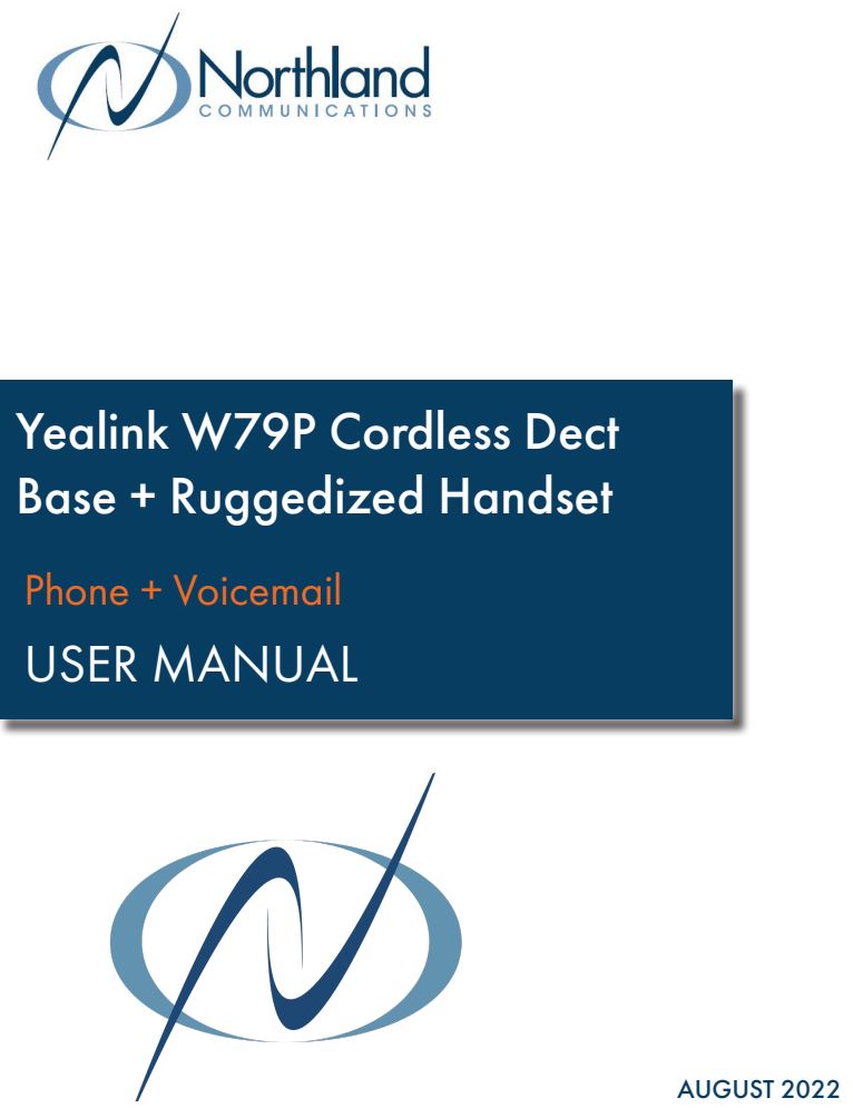 Yealink W79P Cordless DECT Base Ruggedized Handset User Manual