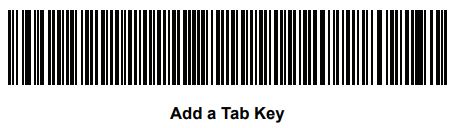 ZEBRA DS8178 Series Cordless Handheld Scanner Kit User Guide - Add a Tab Key