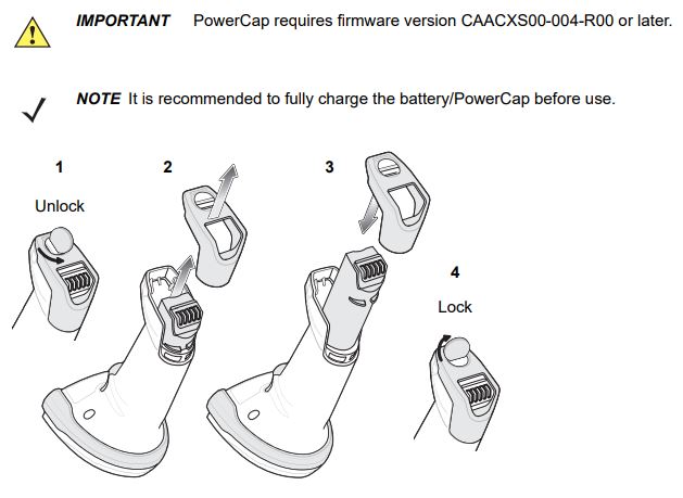 ZEBRA DS8178 Series Cordless Handheld Scanner Kit User Guide - Battery