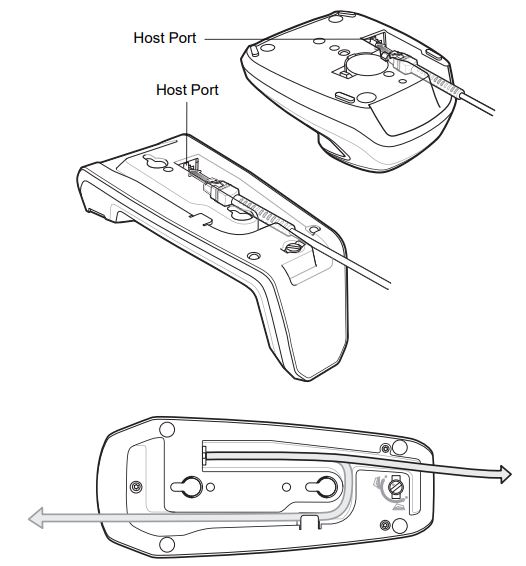 ZEBRA DS8178 Series Cordless Handheld Scanner Kit User Guide - Cradle Cable Connection