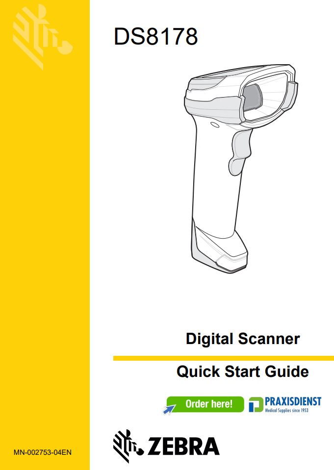 ZEBRA DS8178 Series Cordless Handheld Scanner Kit User Guide