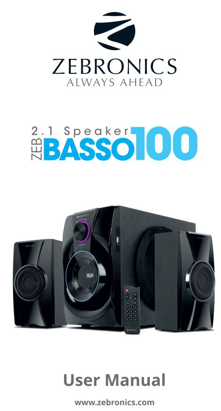 ZEBRONICS Zeb-Basso 100 5.1 Speakers User Manual