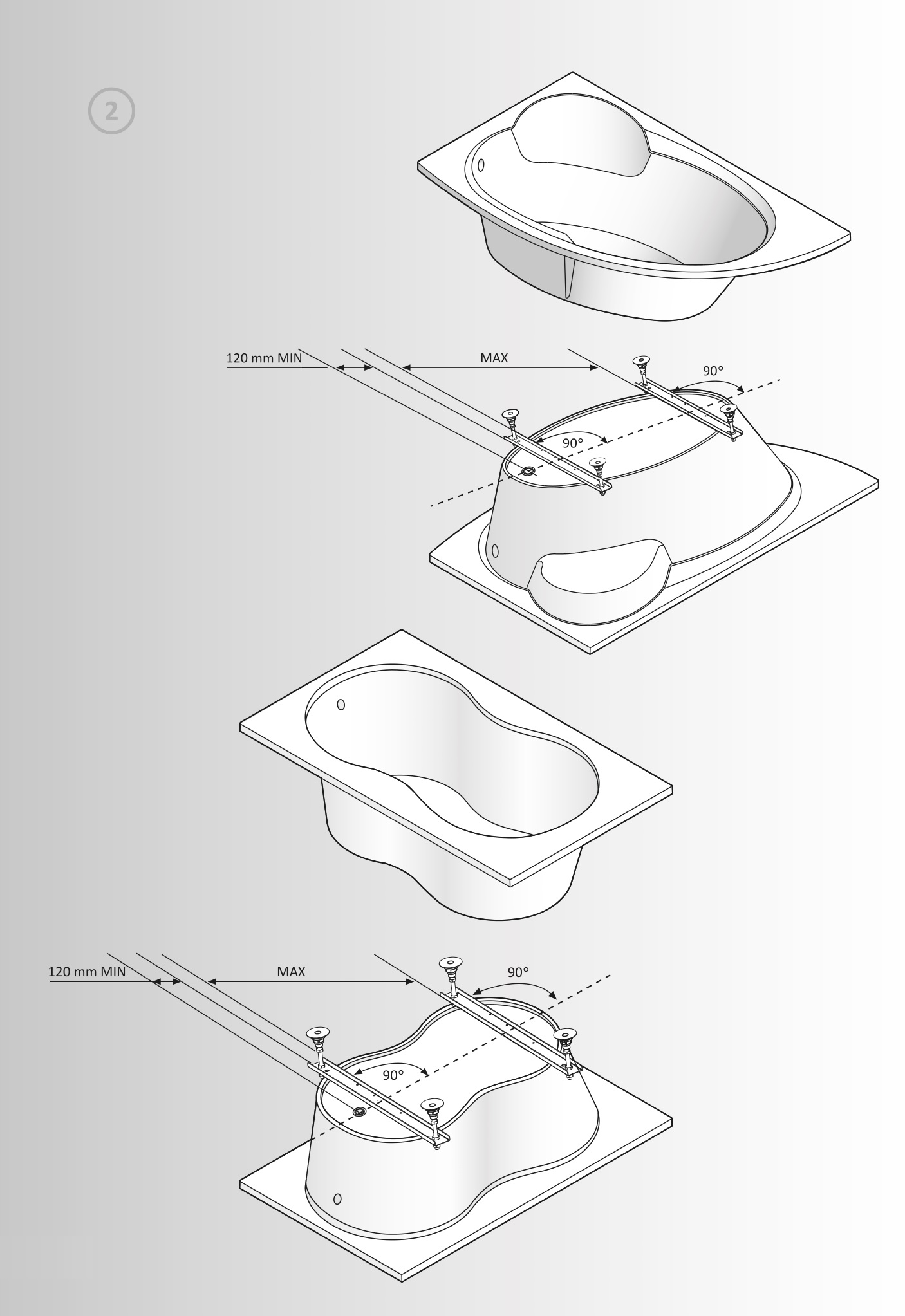 cersanit S906-004 Acrylic Bathtub - Figure 2