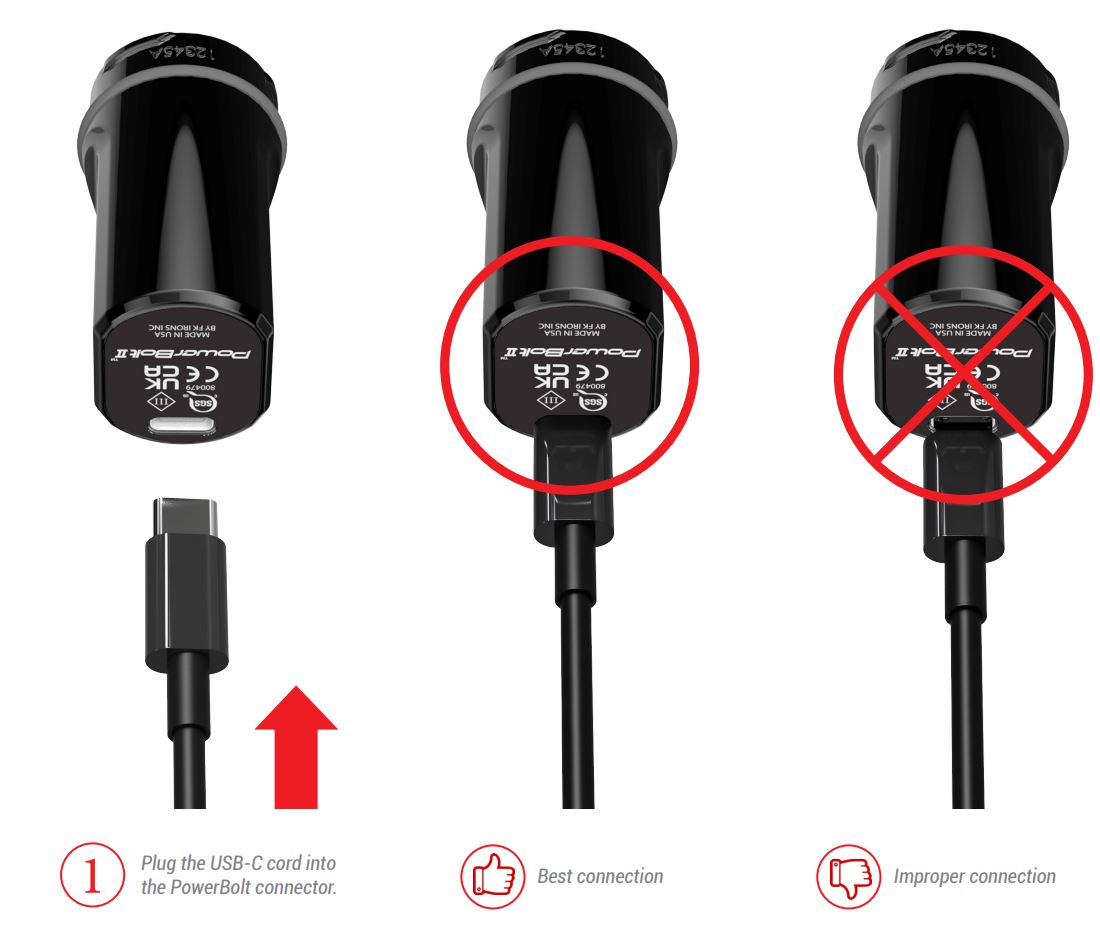 darklab PowerBolts II USB-C Battery User Manual - CONNECTING YOUR BATTERY