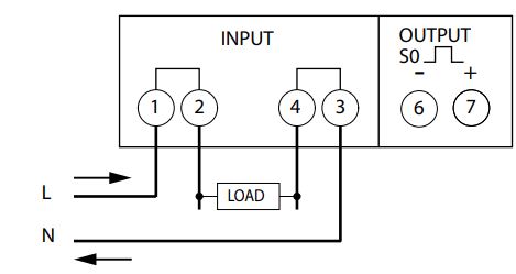 legrand LE08979AD Single-Phase Meter Instruction Manual - Wiring diagram