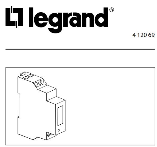 legrand LE08979AD Single-Phase Meter Instruction Manual