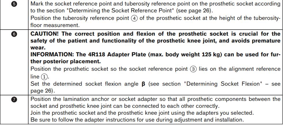 ottobock 3R80 Modular Knee Joint Instruction Manual - Bench Alignment