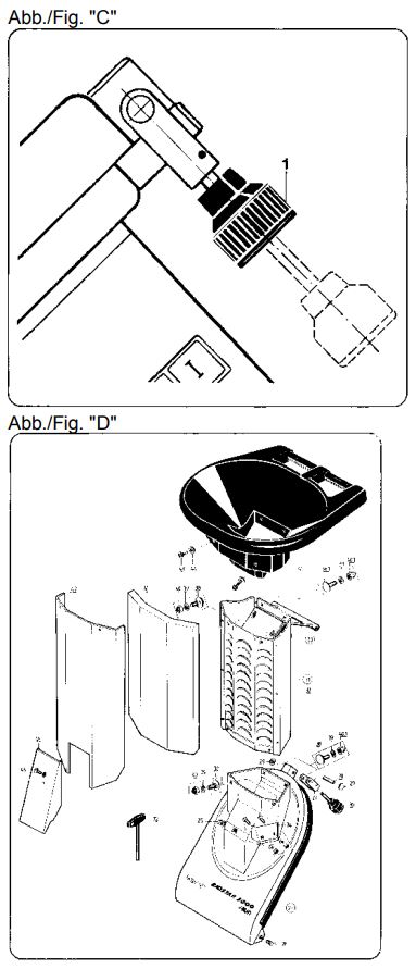 scheppach Biostar 3000 40510000 Jackets Garden Shredder Instruction Manual - Fig C,D