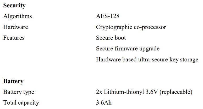 talkpool OY1211 LoRaWAN CO2 Meter User Manual - Specification