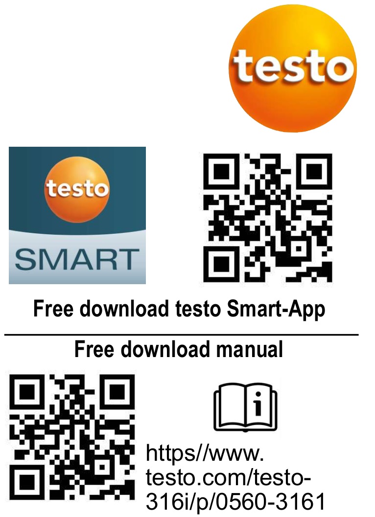 testo 316i Combustible Gas Leak Detector - qr code