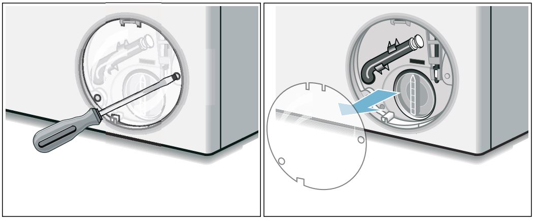 500 Series Compact Washer 1400 RPM WAW285H1UC User Manual - Loosen the screws and remove the protective film