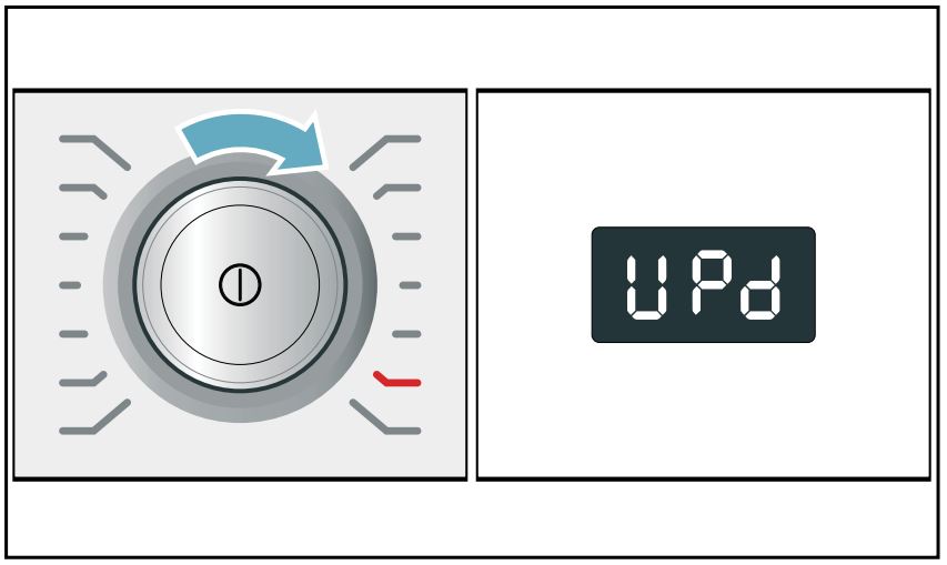 500 Series Compact Washer 1400 RPM WAW285H1UC User Manual - UPD (update) appears in the display