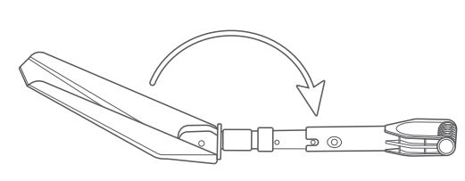 ASTROAI Multifunctional Folding Snow Shovel User Manual - Unfold the shovel head and secure it