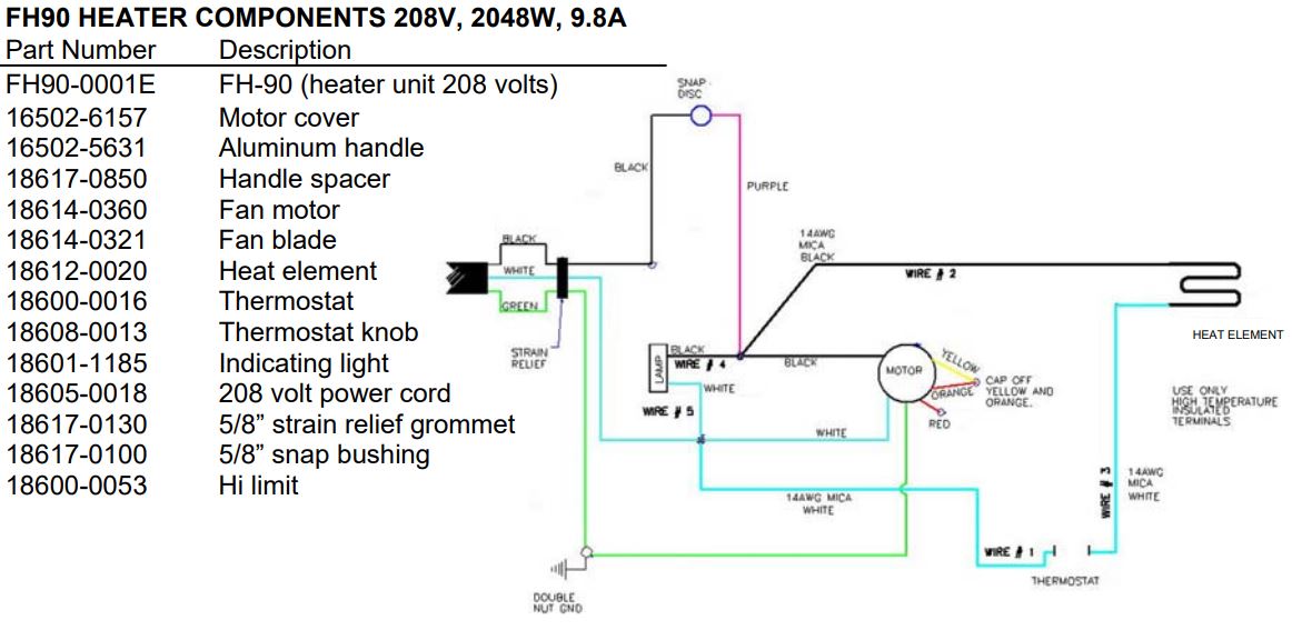 CARTER-HOFFMANN ST1811 Heated Banquet and Transport Carts Owner's Manual - REPLACEMENT PARTS & WIRING DIAGRAMS