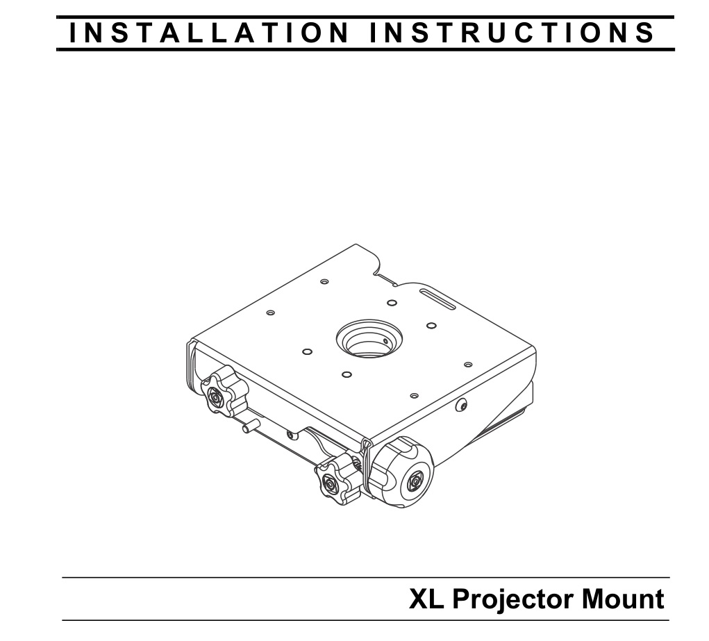 CHIEF VCT XL Projector Mount Instruction Manual