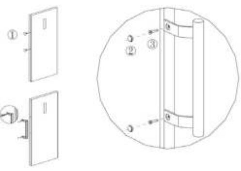 Continental Edison CECUF235NFW 238L Freezer User Manual - Installing the Door Handle