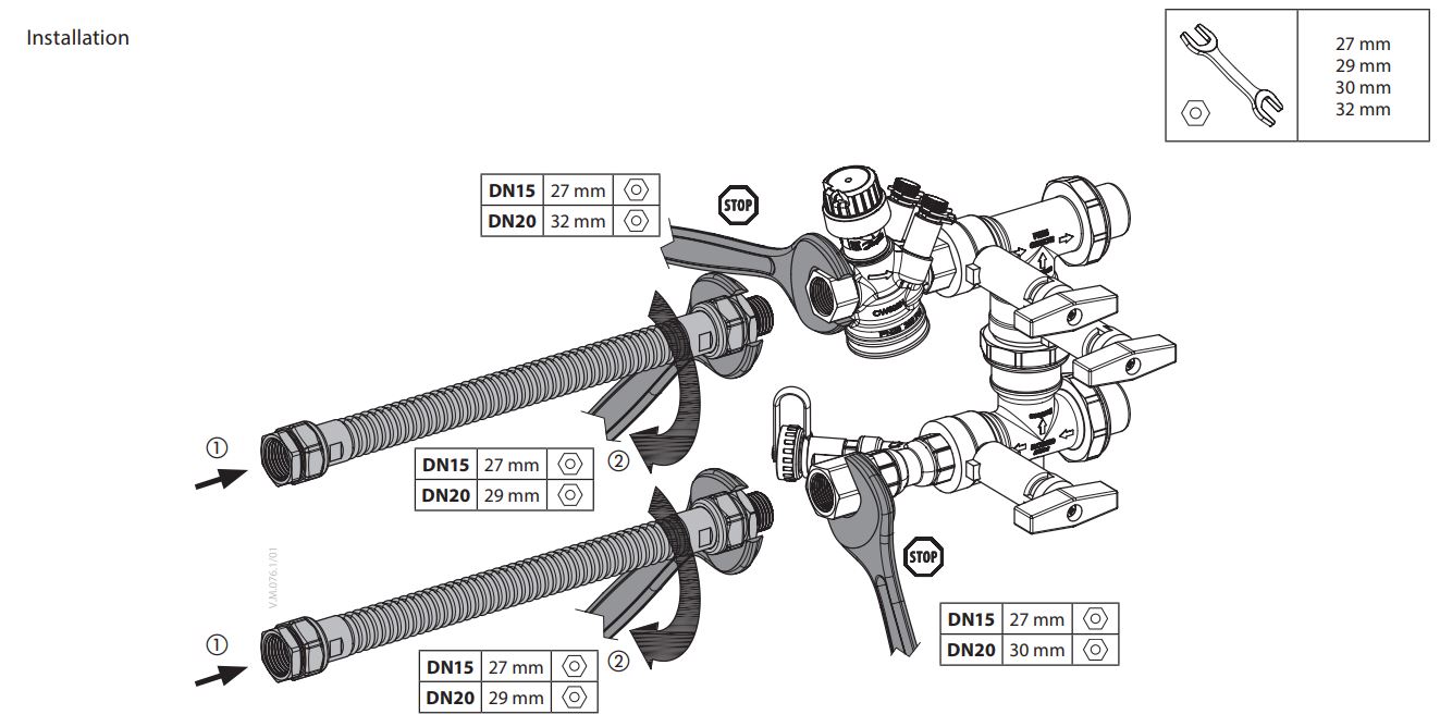 Danfoss AB-QM 4.0 Flexo Pressure Independent balancing and Control Valve - Installation 2