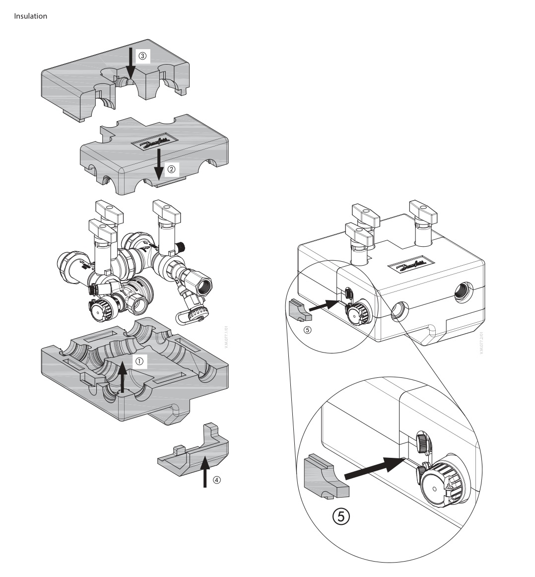 Danfoss AB-QM 4.0 Flexo Pressure Independent balancing and Control Valve - Insulation