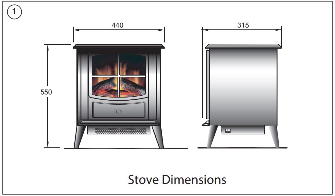 Dimplex Optiflame Stove Fire - figure 1