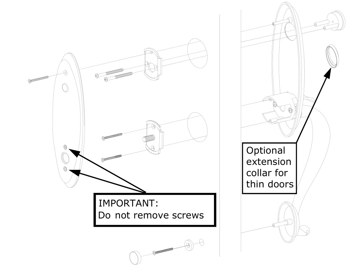 EMTEK Tubular Monolithic Entry Set Dummy - Install Entry Set