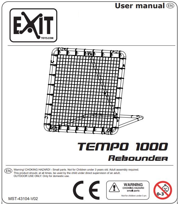 EXIT TEMPO 1000 Rebounder User Manual