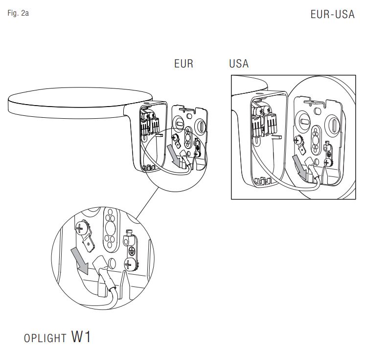 FLOS F4682009 Oplight W2 LED Dimmable Wall Lamp Instruction Manual - Fig. 2a