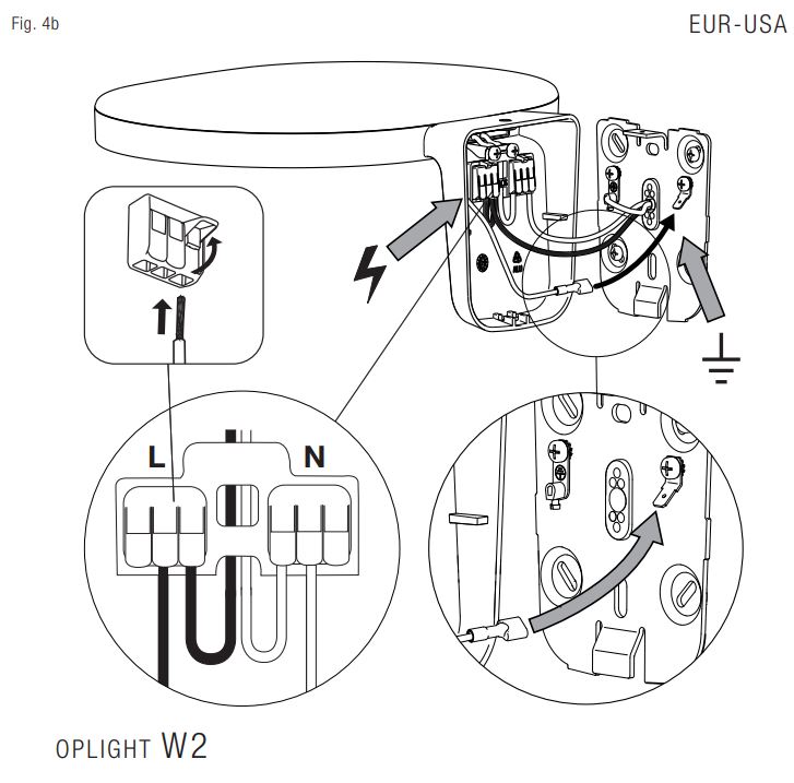FLOS F4682009 Oplight W2 LED Dimmable Wall Lamp Instruction Manual - Fig. 4b